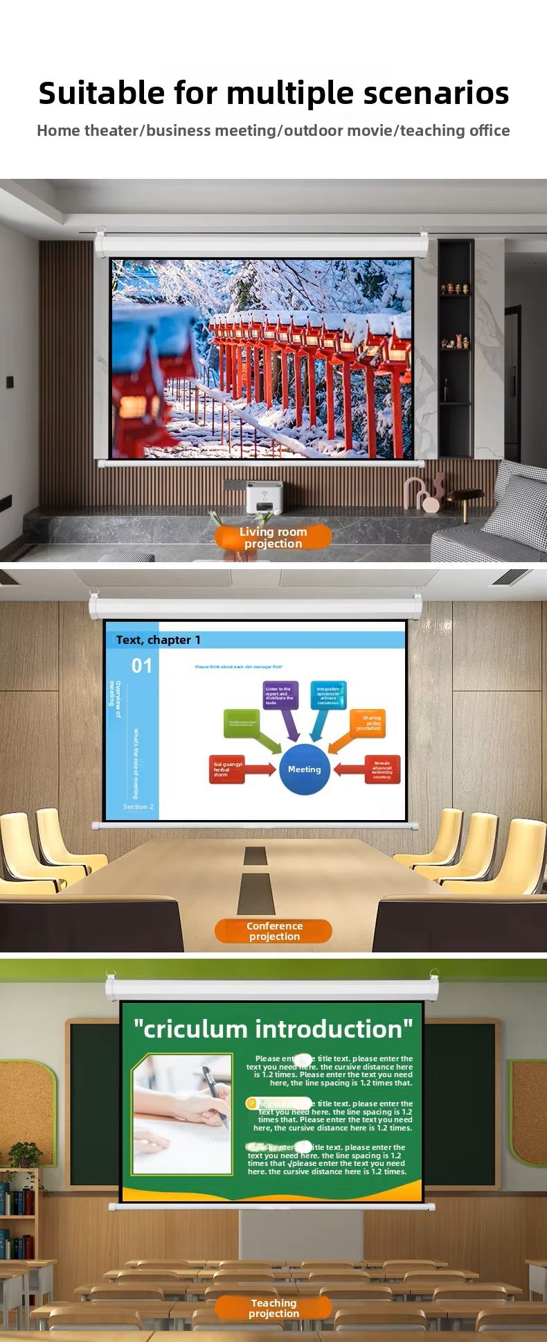 Motorized Projector Screen5